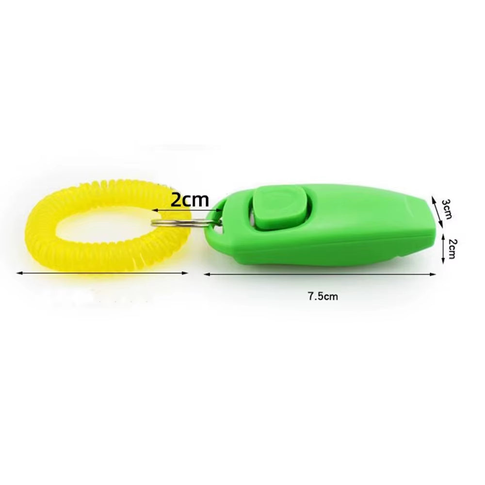 Pet Clicker Dog Training Whistle Pet Dog Cat Training Sound Pet Dog Trainer Assistive Guide with Key Ring Dog Pet Supplies