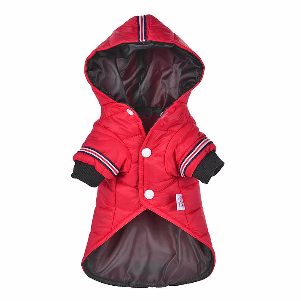 Small Dog Clothes Winter Chihuahua Clothing Pet Jacket and Coat Waterproof Ropa Para Perros for Small Medium Dog Red