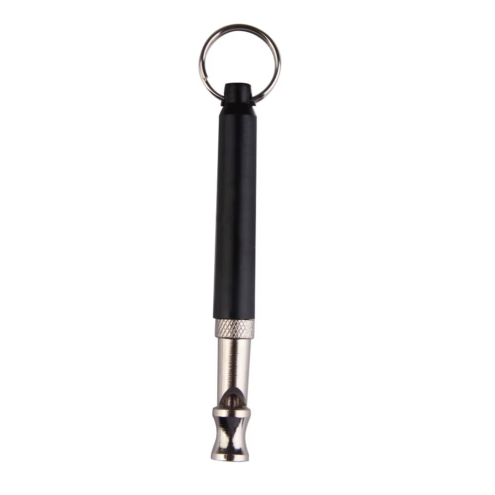 1Pc Silver/Black Two-Tone Ultrasonic Flute Dog Whistles for Training Sound Whistle Supersonic Obedience Pet Puppy Dog Whistles