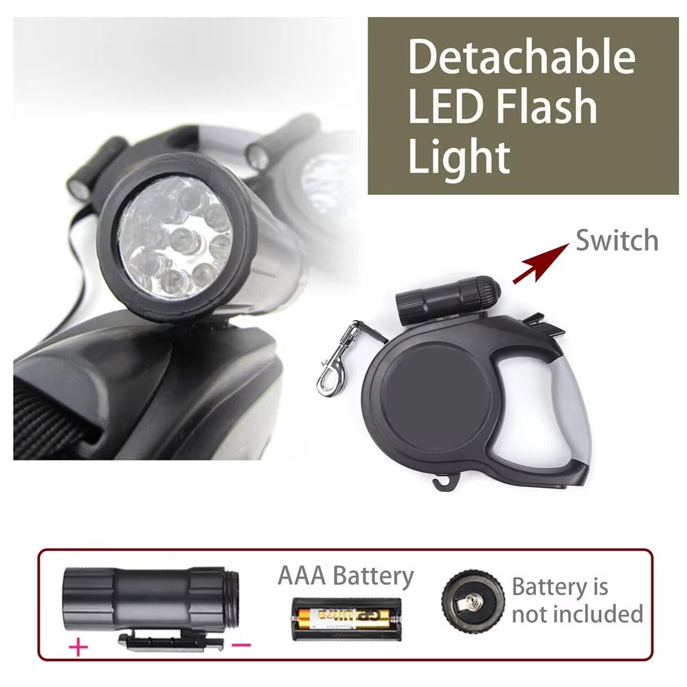 Heavy Duty Long Strong Pet Leash Durable Nylon Retractable Big Dog Walking Leash Leads 8M 50KG Automatic Extending Leash