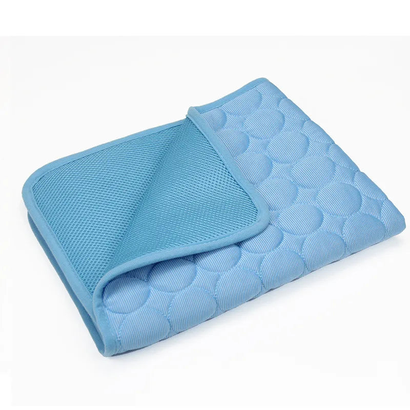 Breathable Ice Silk Pet Cooling Mat Washable Self Cooling Pad Dog Cat Summer Sleeping Blanket Kennel Crate Bed Cushion
