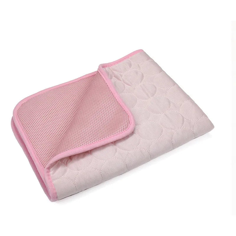 Breathable Ice Silk Pet Cooling Mat Washable Self Cooling Pad Dog Cat Summer Sleeping Blanket Kennel Crate Bed Cushion