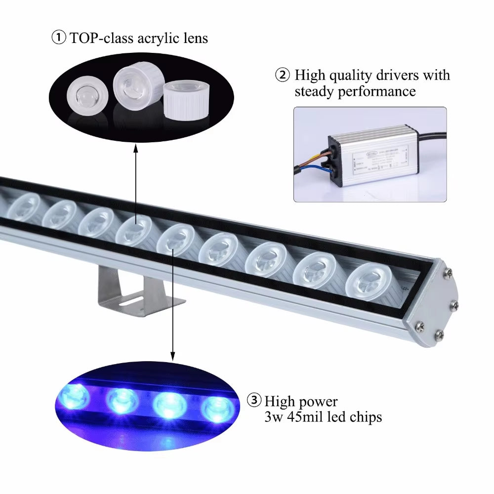 54W/81W/108W Led Aquarium Light with Only 470Nm Blue Spectrum Strip Light Beautiful Your Coral Reef Fish Tank Lamp