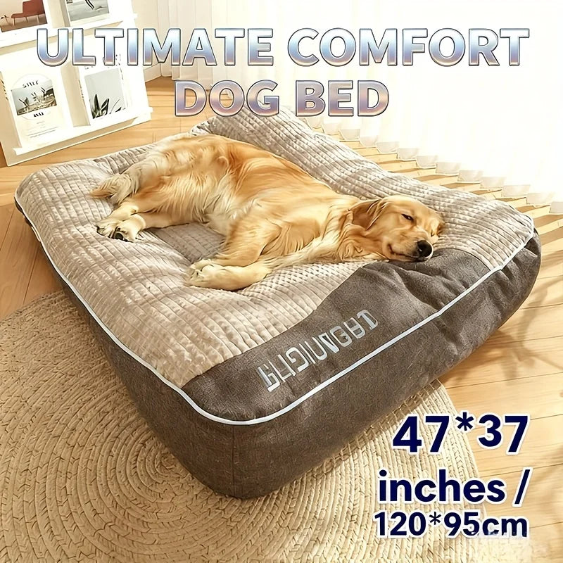 Extra Thickened Extra Large Dog Bed 47Inch for Large Dogs, Orthopedic Dog Mat for Large Senior Dogs,Durable Kennel Cush