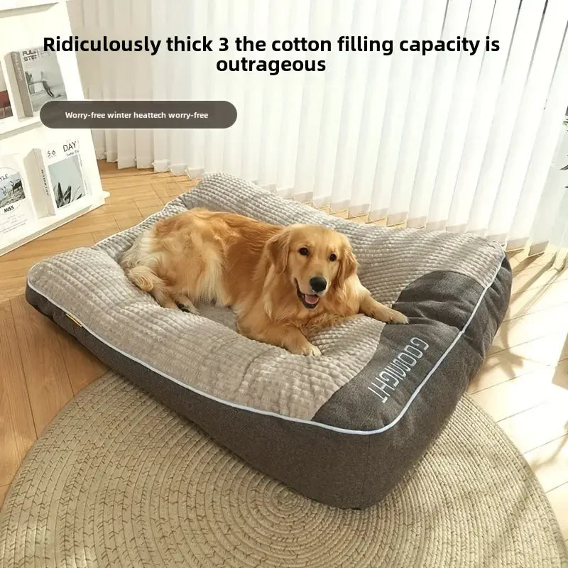 Extra Thickened Extra Large Dog Bed 47Inch for Large Dogs, Orthopedic Dog Mat for Large Senior Dogs,Durable Kennel Cush